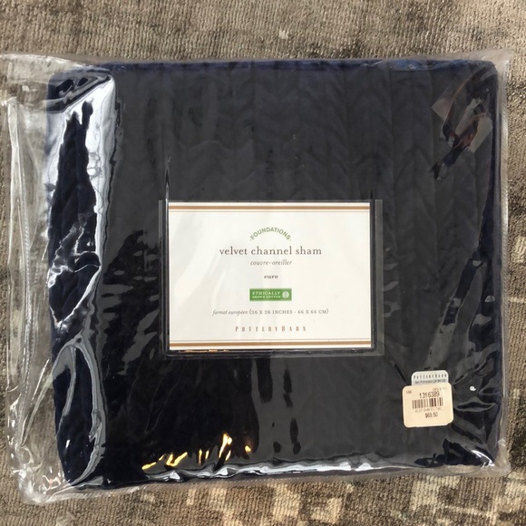 Pottery Barn Bedding Pottery Barn Velvet Channel Sham Euro Poshmark